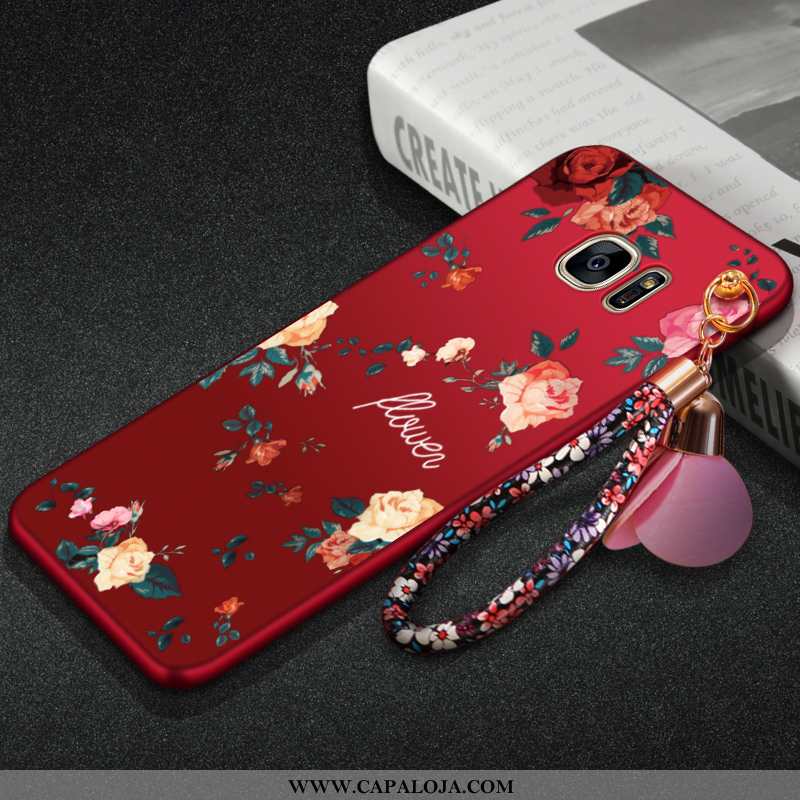 Capa Samsung Galaxy S7 Edge Personalizada Capas Frente Vermelha Vermelho, Samsung Galaxy S7 Edge Pro