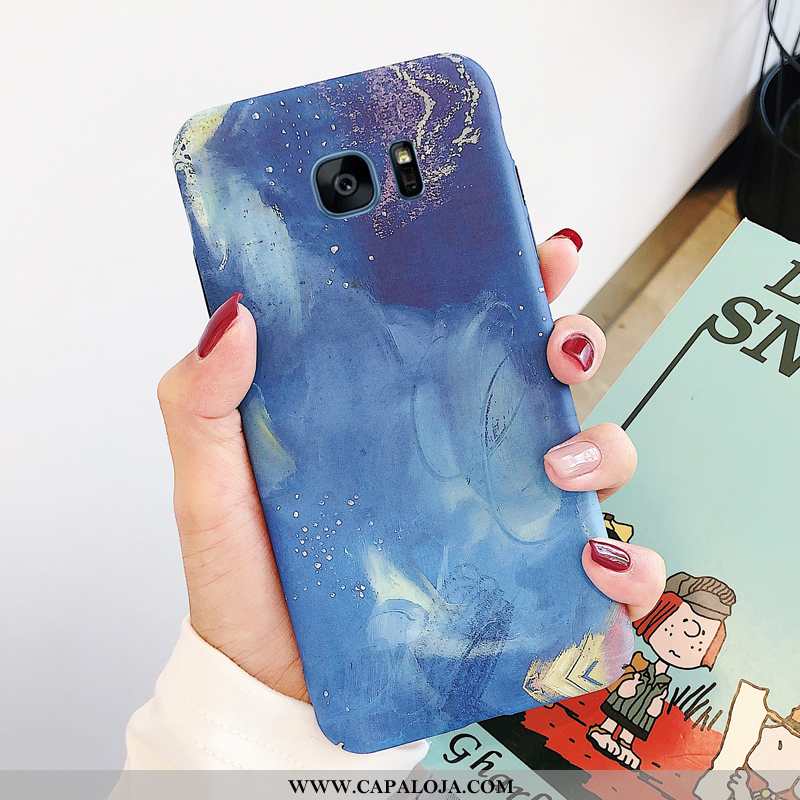 Capa Samsung Galaxy S7 Edge Personalizada Completa Telemóvel Estrelado Azul, Capas Samsung Galaxy S7