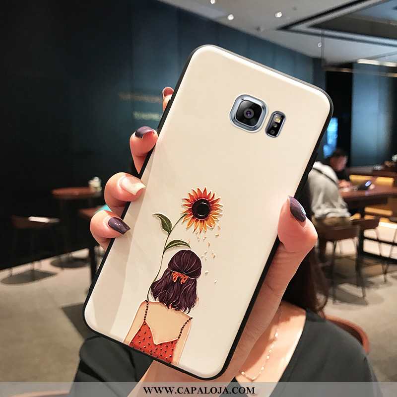 Capa Samsung Galaxy S7 Edge Personalizada Frente Grande Telemóvel Branco, Capas Samsung Galaxy S7 Ed