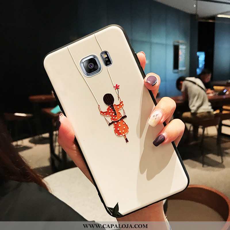 Capa Samsung Galaxy S7 Edge Personalizada Frente Grande Telemóvel Branco, Capas Samsung Galaxy S7 Ed