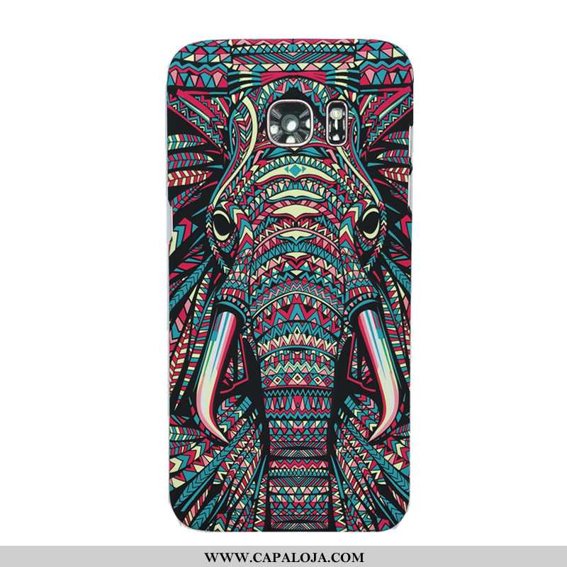 Capa Samsung Galaxy S7 Edge Slim Resistente Tigre Luminosa Preto, Capas Samsung Galaxy S7 Edge Tende