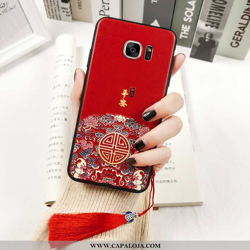 Capa Samsung Galaxy S7 Edge Soft Silicone Completa Antiqueda Vermelho, Capas Samsung Galaxy S7 Edge 