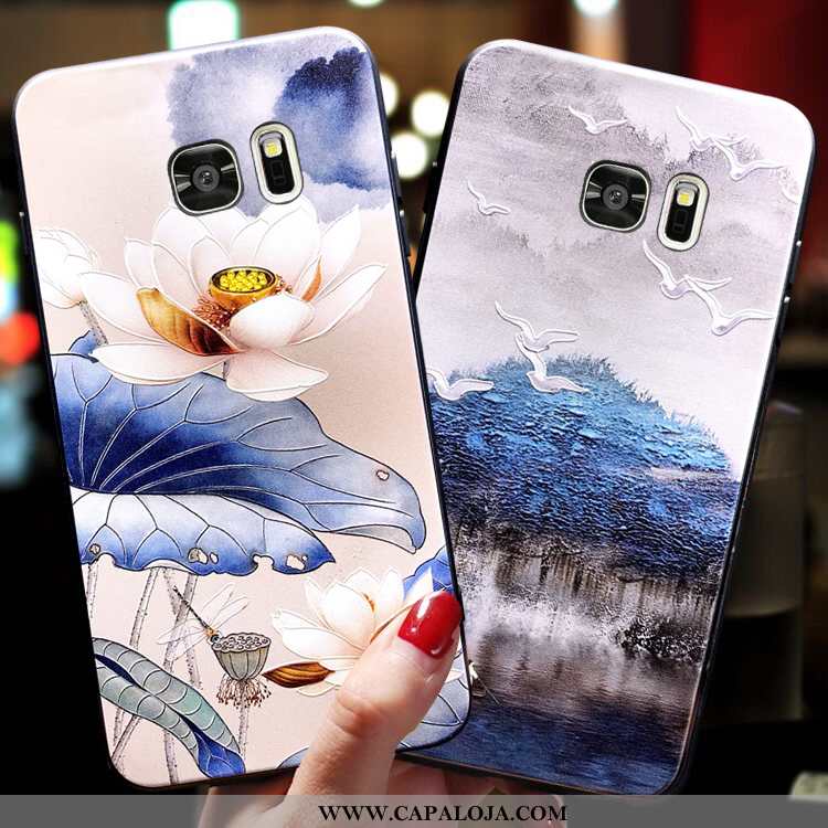 Capa Samsung Galaxy S7 Edge Soft Suporte Antiqueda Capas Azul, Samsung Galaxy S7 Edge Super Barato