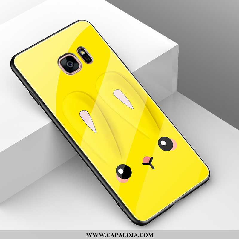 Capa Samsung Galaxy S7 Edge Super Telemóvel Minimalista Estilosas Amarelo, Capas Samsung Galaxy S7 E