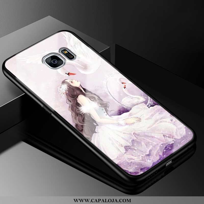 Capa Samsung Galaxy S7 Edge Vidro Malha Protetoras Capas Roxo, Samsung Galaxy S7 Edge Estiloso Barat