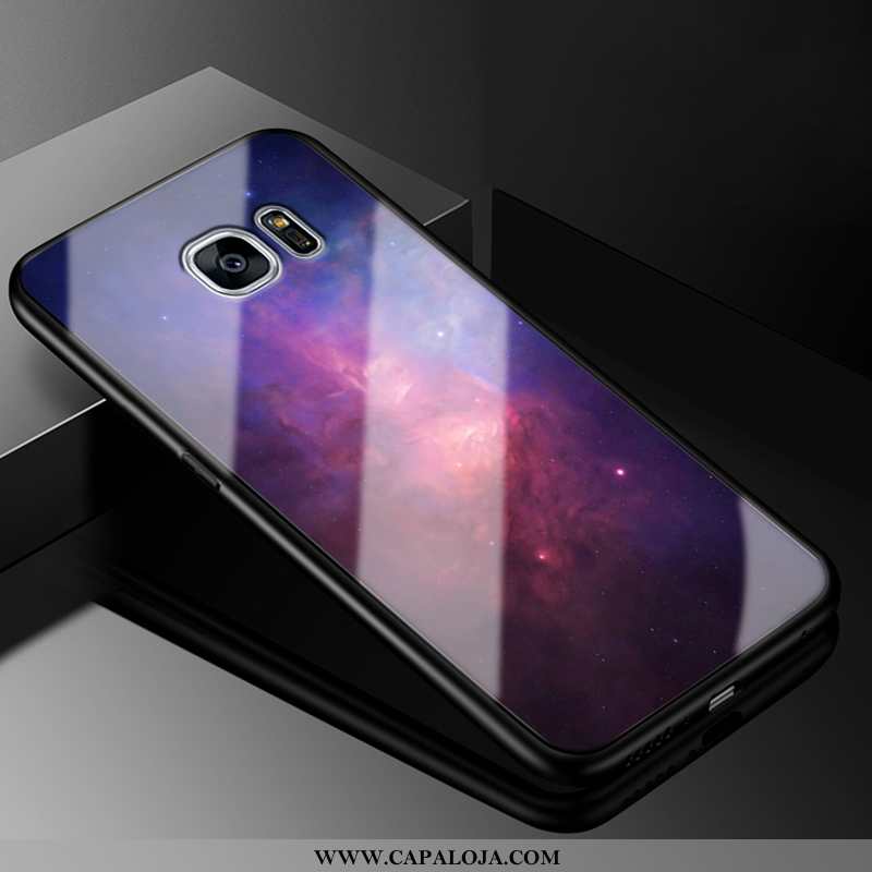 Capa Samsung Galaxy S7 Edge Vidro Malha Protetoras Capas Roxo, Samsung Galaxy S7 Edge Estiloso Barat