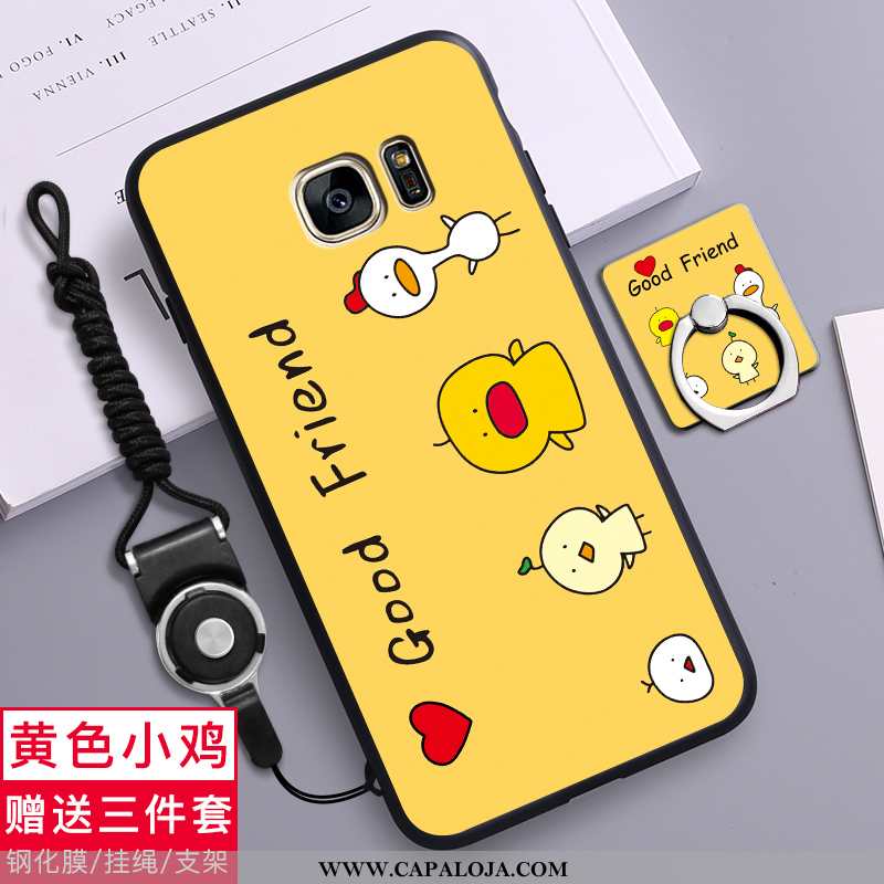 Capa Samsung Galaxy S7 Soft Masculino Fofas Desenho Animado Amarelo, Capas Samsung Galaxy S7 Silicon