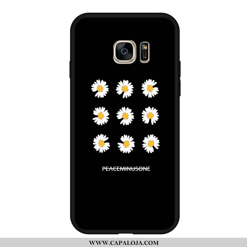 Capa Samsung Galaxy S7 Soft Preto Telemóvel Feminino, Capas Samsung Galaxy S7 Protetoras Barato