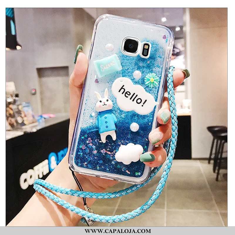 Capa Samsung Galaxy S7 Tendencia Feminino Cases Antiqueda Azul, Capas Samsung Galaxy S7 Soft Comprar