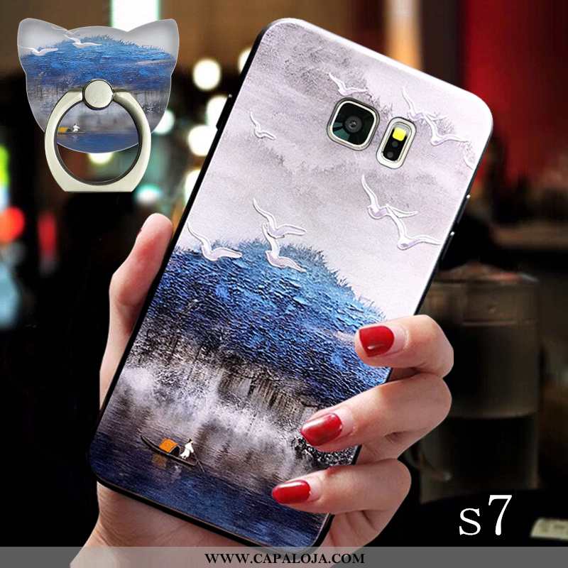 Capa Samsung Galaxy S7 Tendencia Midi Frente Cases Azul, Capas Samsung Galaxy S7 Soft Online