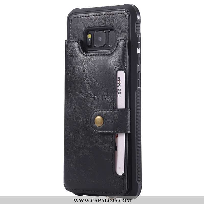 Capa Samsung Galaxy S8 Carteira Telemóvel Preto Cases, Capas Samsung Galaxy S8 Couro Promoção