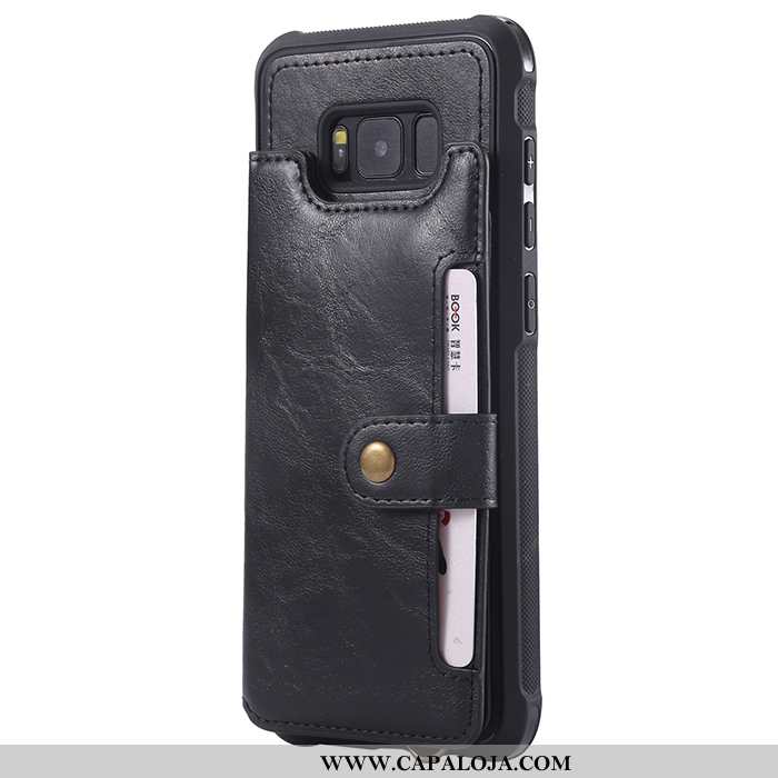 Capa Samsung Galaxy S8 Carteira Telemóvel Preto Cases, Capas Samsung Galaxy S8 Couro Promoção