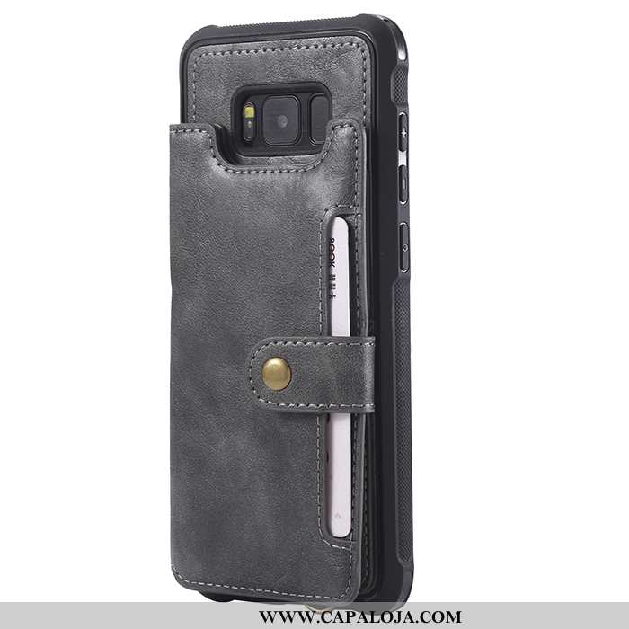 Capa Samsung Galaxy S8 Carteira Telemóvel Preto Cases, Capas Samsung Galaxy S8 Couro Promoção