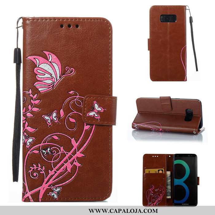 Capa Samsung Galaxy S8 Couro Capas Cover Antiqueda Vermelho, Samsung Galaxy S8 Protetoras Baratos