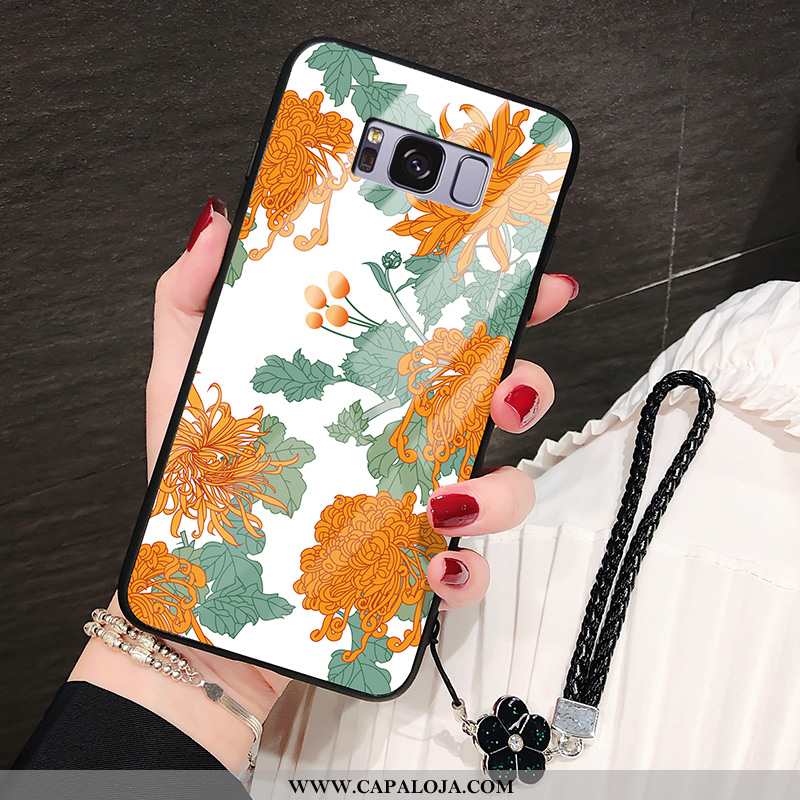 Capa Samsung Galaxy S8 Couro Cases Florido Preto, Capas Samsung Galaxy S8 Protetoras Venda