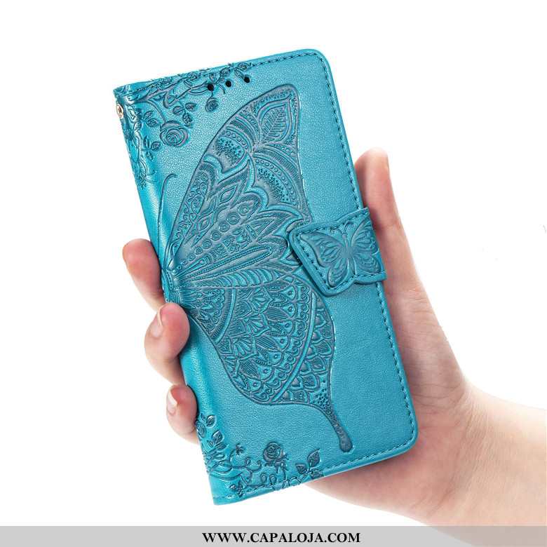 Capa Samsung Galaxy S8 Couro Telemóvel Capas Floral Azul, Samsung Galaxy S8 Protetoras Baratas