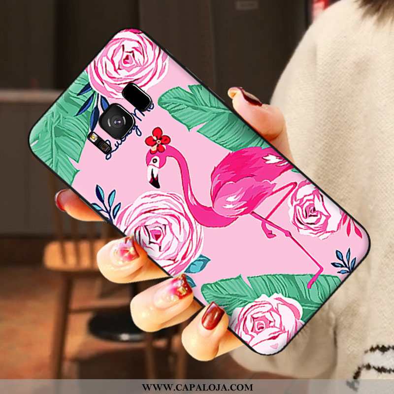 Capa Samsung Galaxy S8+ Desenho Animado Fosco Tampa Vermelha Rosa, Capas Samsung Galaxy S8+ Tendenci