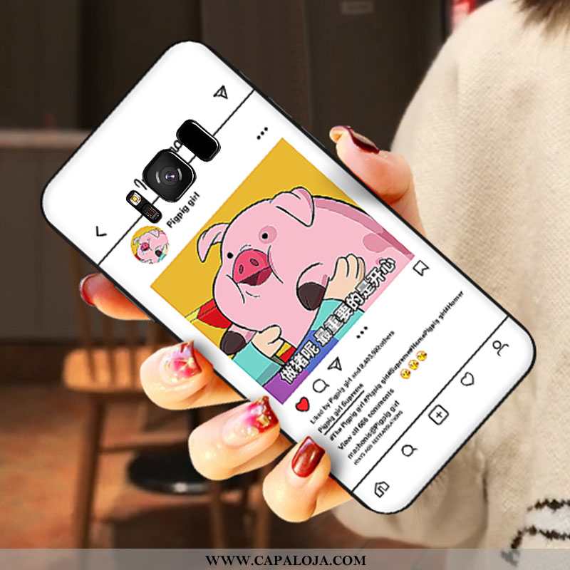 Capa Samsung Galaxy S8+ Desenho Animado Fosco Tampa Vermelha Rosa, Capas Samsung Galaxy S8+ Tendenci