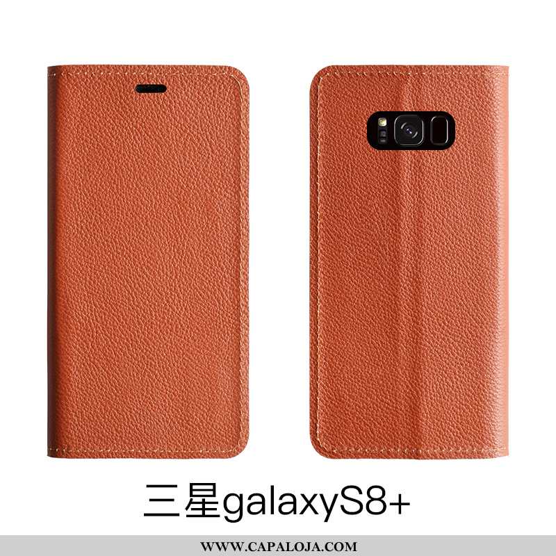 Capa Samsung Galaxy S8+ Protetoras Capas Feminino Telemóvel Castanho, Samsung Galaxy S8+ Couro Genuí