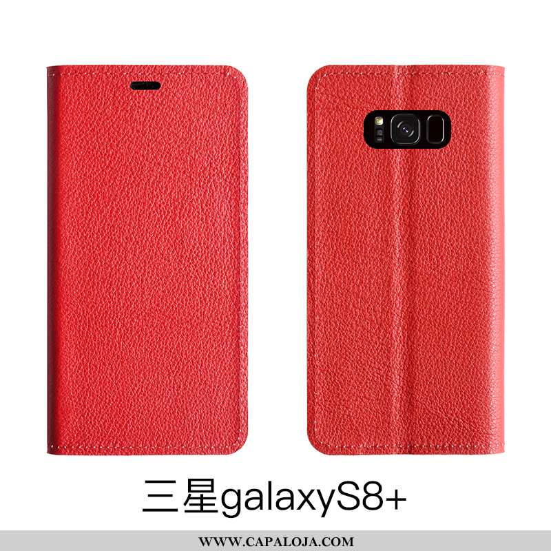 Capa Samsung Galaxy S8+ Protetoras Capas Feminino Telemóvel Castanho, Samsung Galaxy S8+ Couro Genuí