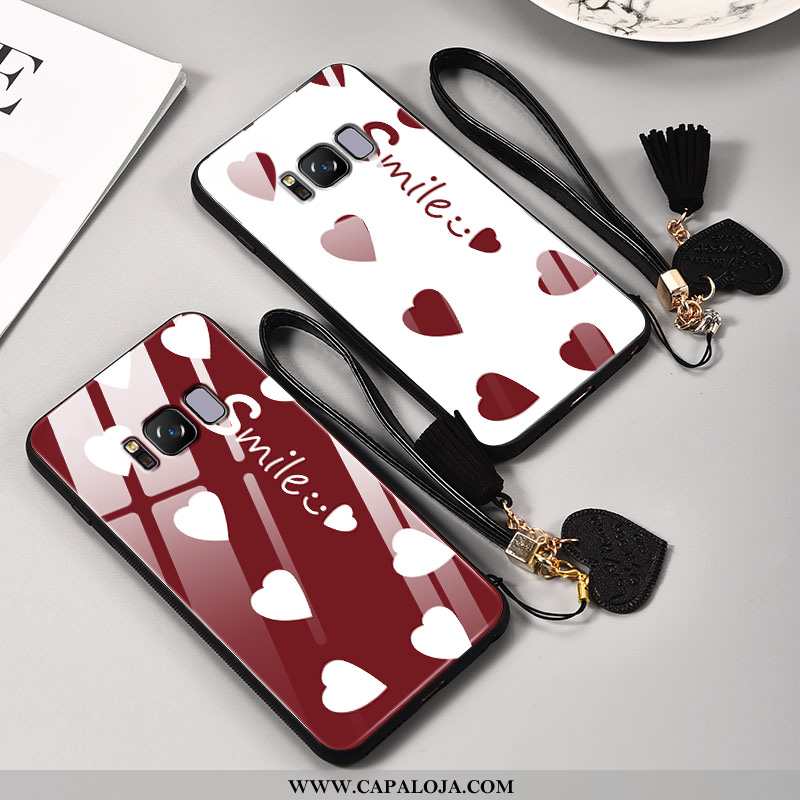 Capa Samsung Galaxy S8+ Protetoras Desenho Animado Personalizada Coração Vermelho, Capas Samsung Gal