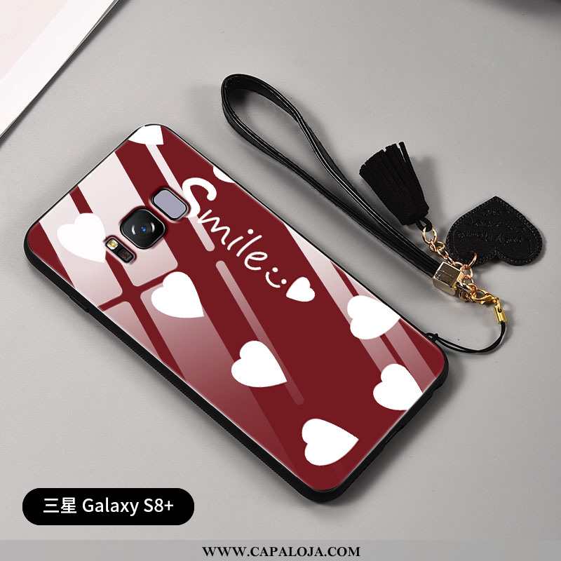 Capa Samsung Galaxy S8+ Protetoras Desenho Animado Personalizada Coração Vermelho, Capas Samsung Gal