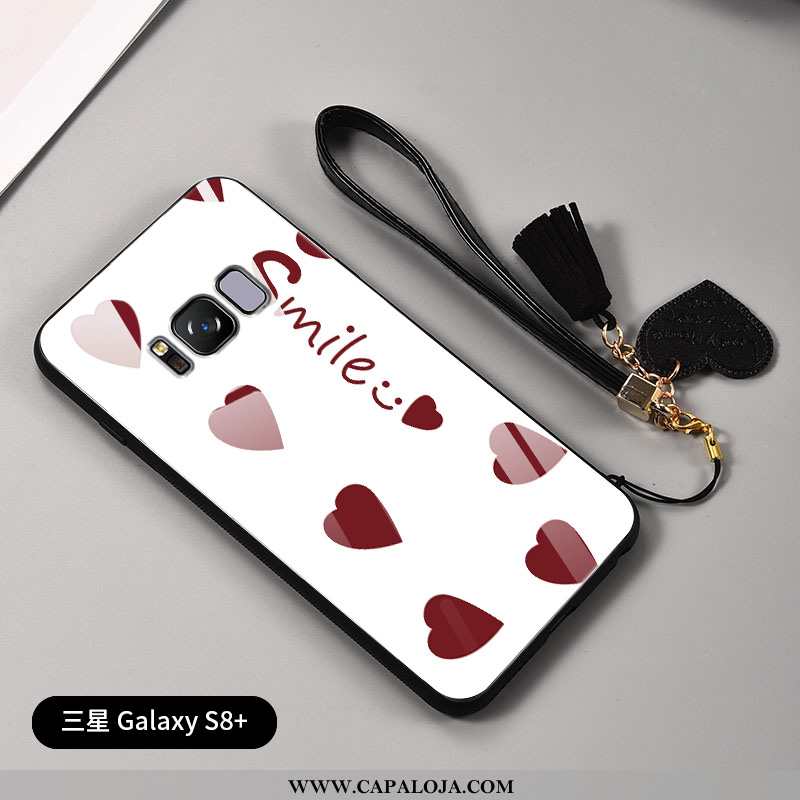 Capa Samsung Galaxy S8+ Protetoras Desenho Animado Personalizada Coração Vermelho, Capas Samsung Gal