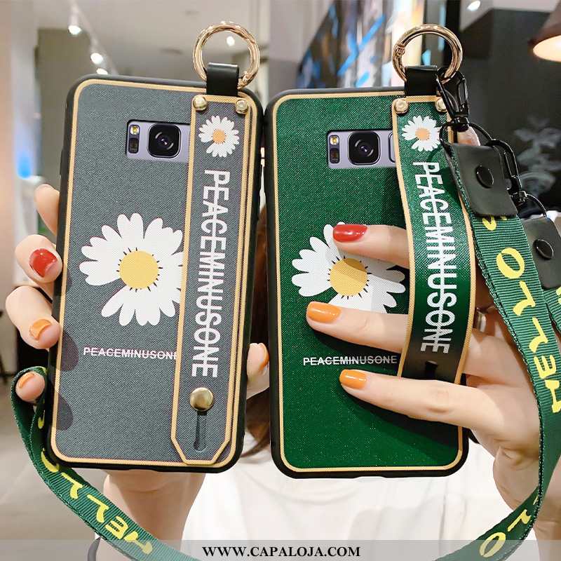 Capa Samsung Galaxy S8+ Soft Capas Criativas Antiqueda Verde, Samsung Galaxy S8+ Cordao Promoção