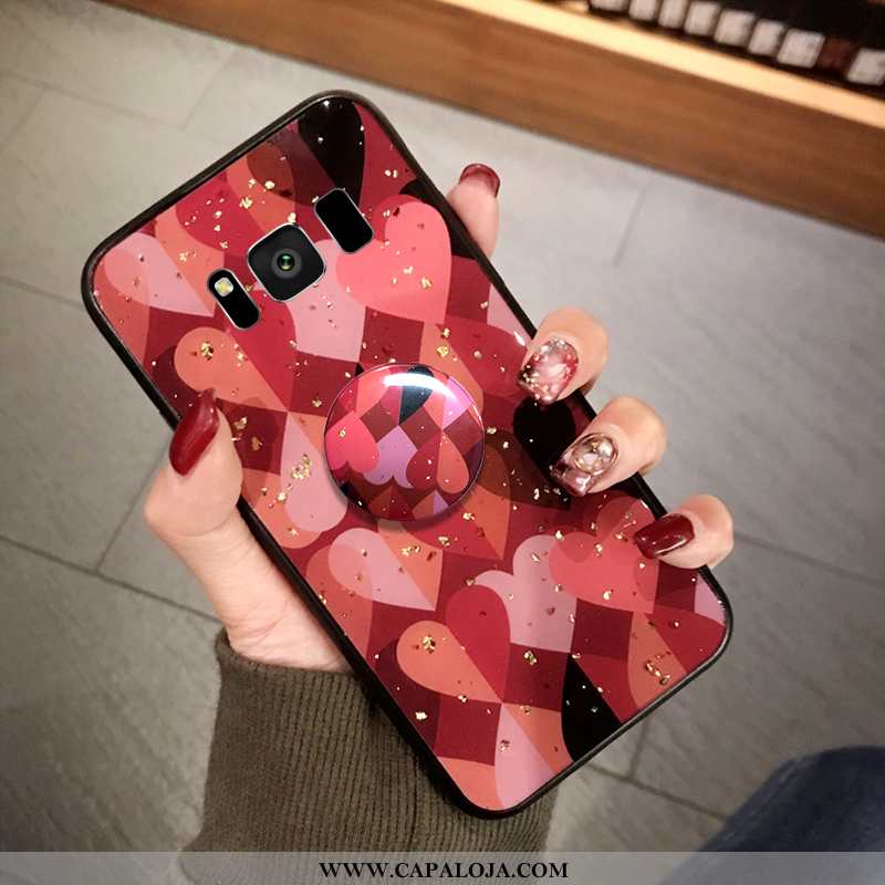 Capa Samsung Galaxy S8+ Tendencia Coração Cases Colorido Vermelho, Capas Samsung Galaxy S8+ Soft Pro