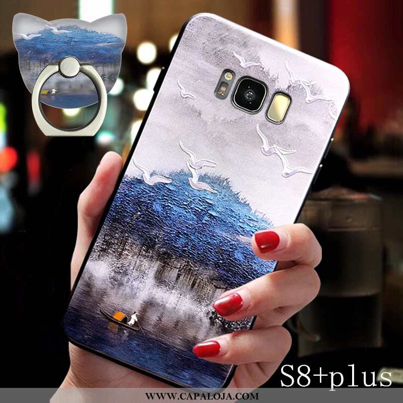 Capa Samsung Galaxy S8+ Tendencia Protetoras Feminino Azul, Capas Samsung Galaxy S8+ Soft Baratas