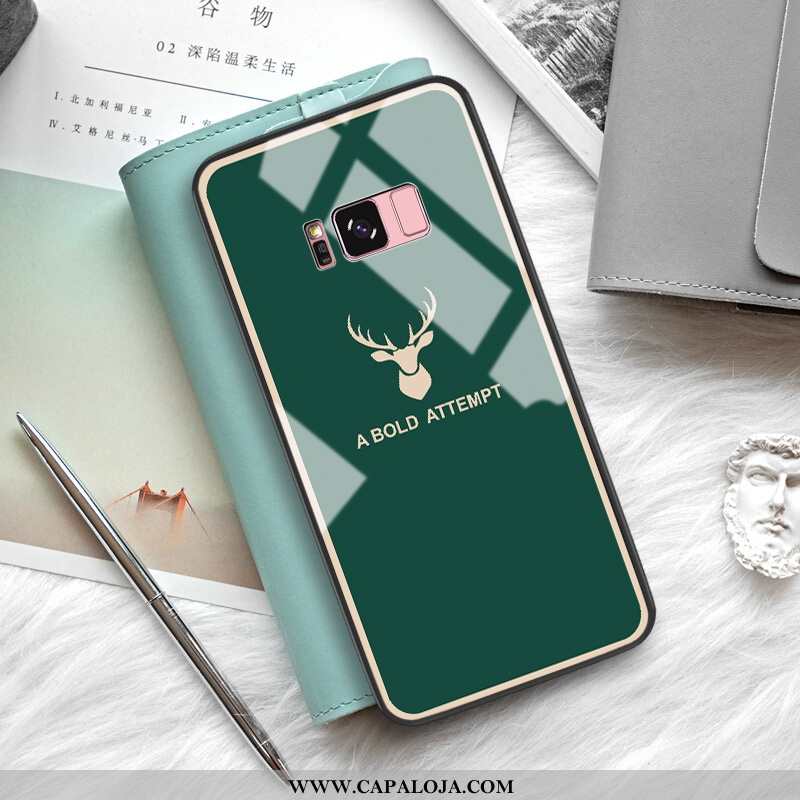 Capa Samsung Galaxy S8+ Vidro Capas Novas Personalizado Verde, Samsung Galaxy S8+ Estilosas Promoção