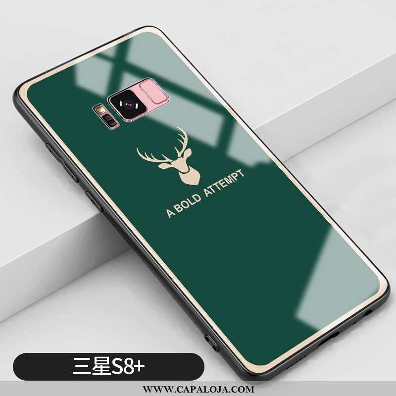 Capa Samsung Galaxy S8+ Vidro Capas Novas Personalizado Verde, Samsung Galaxy S8+ Estilosas Promoção