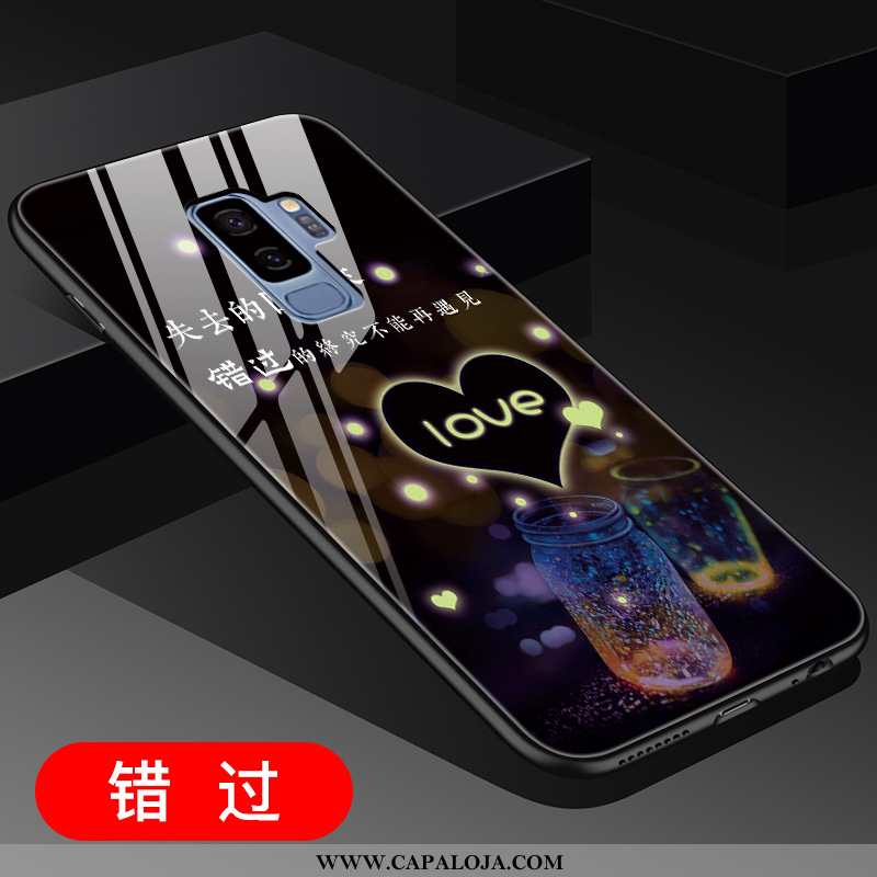 Capa Samsung Galaxy S9+ Criativas Completa Capas Frente Preto, Samsung Galaxy S9+ Vidro Baratos