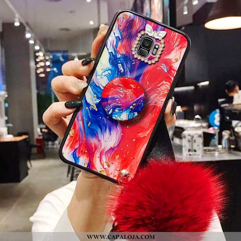 Capa Samsung Galaxy S9 Desenho Animado Capas Cola Pintado Vermelho, Samsung Galaxy S9 Protetoras Pro