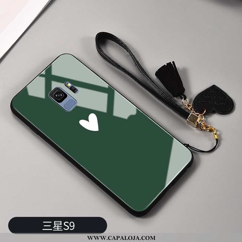 Capa Samsung Galaxy S9 Estilosas Claro Telemóvel Vidro Verde, Capas Samsung Galaxy S9 Personalizado 