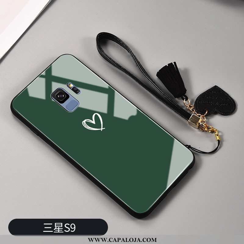 Capa Samsung Galaxy S9 Estilosas Claro Telemóvel Vidro Verde, Capas Samsung Galaxy S9 Personalizado 