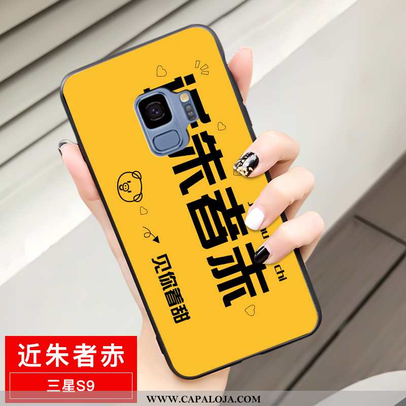 Capa Samsung Galaxy S9 Estiloso Capas Protetoras Cola Amarelo, Samsung Galaxy S9 Fosco Barato