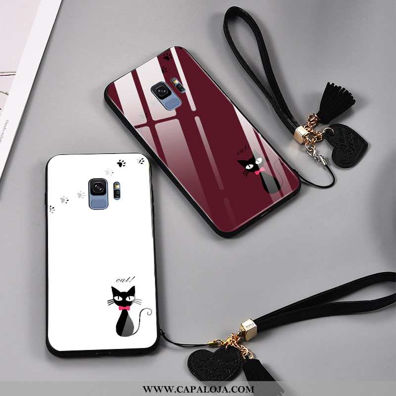 Capa Samsung Galaxy S9 Personalizada Vermelha Vidro Capas Vermelho, Samsung Galaxy S9 Criativas Comp