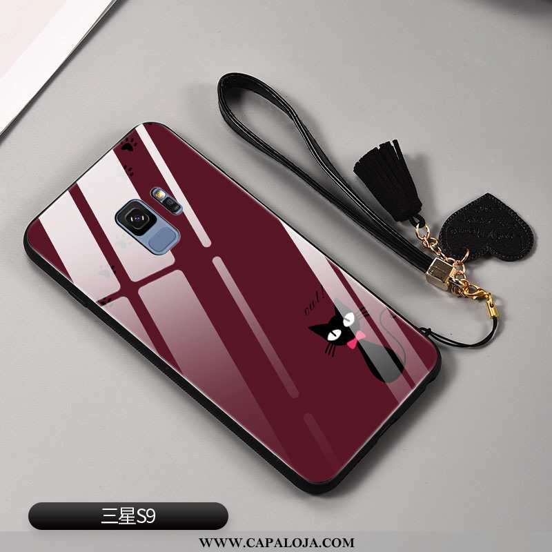 Capa Samsung Galaxy S9 Personalizada Vermelha Vidro Capas Vermelho, Samsung Galaxy S9 Criativas Comp