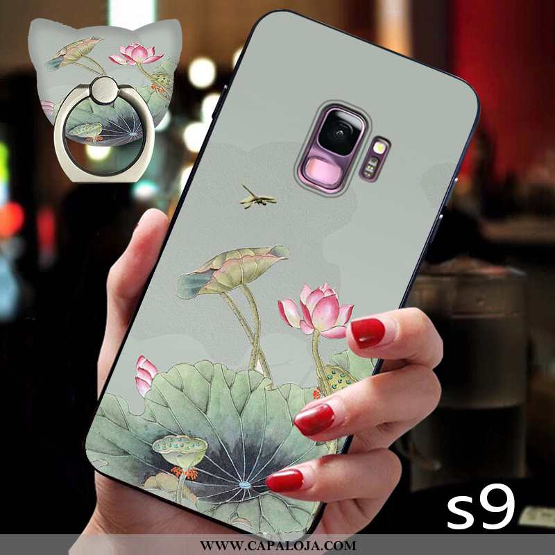 Capa Samsung Galaxy S9 Silicone Florido Tendencia Super Rosa, Capas Samsung Galaxy S9 Personalizado 