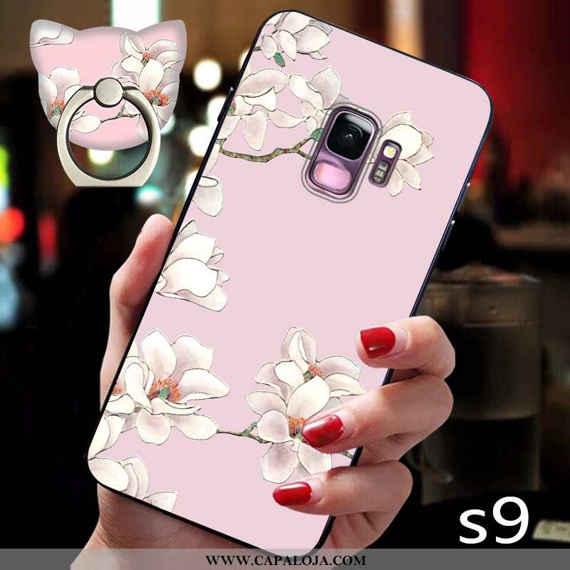 Capa Samsung Galaxy S9 Silicone Florido Tendencia Super Rosa, Capas Samsung Galaxy S9 Personalizado 