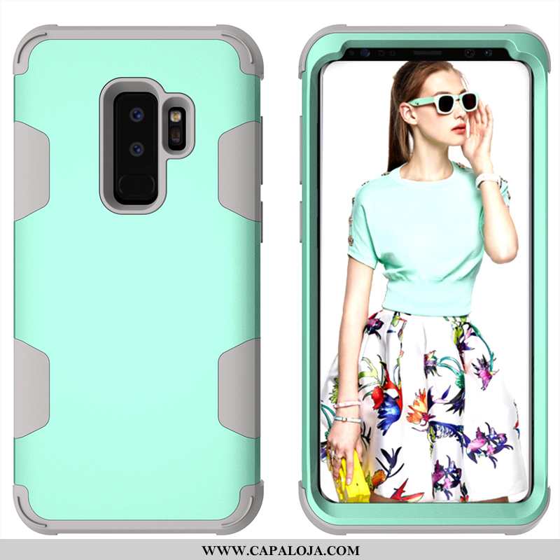 Capa Samsung Galaxy S9+ Silicone Tampa Completa Verde, Capas Samsung Galaxy S9+ Personalizado Barato