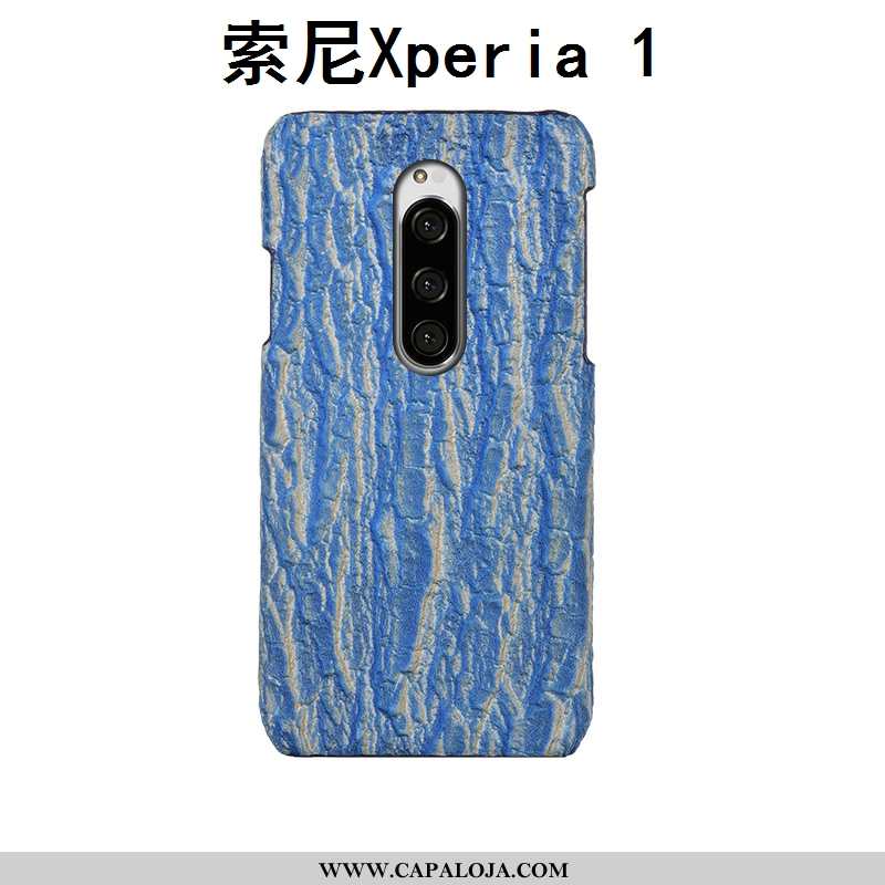 Capa Sony Xperia 1 Couro Legitimo Telemóvel Criativas Antiqueda Cinza, Capas Sony Xperia 1 Couro Bar