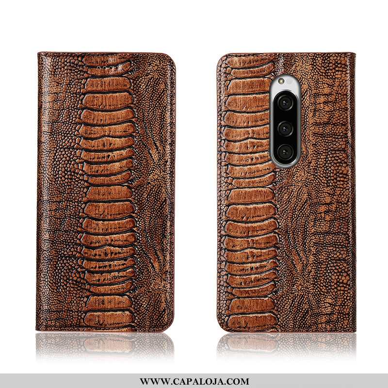 Capa Sony Xperia 1 Couro Preto Capas Antiqueda, Sony Xperia 1 Soft Baratas