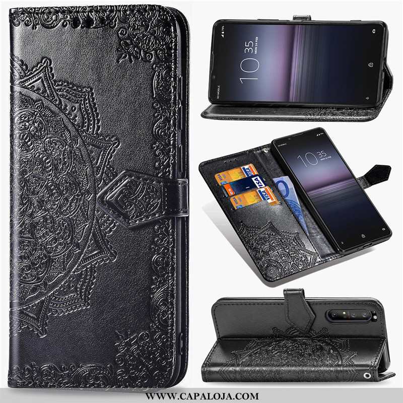 Capa Sony Xperia 1 Ii Cordao Cover Telemóvel Protetoras Preto, Capas Sony Xperia 1 Ii Couro Venda