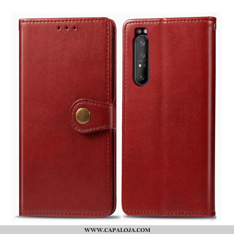 Capa Sony Xperia 1 Ii Cordao Vermelha Minimalista Cover Vermelho, Capas Sony Xperia 1 Ii Couro Barat