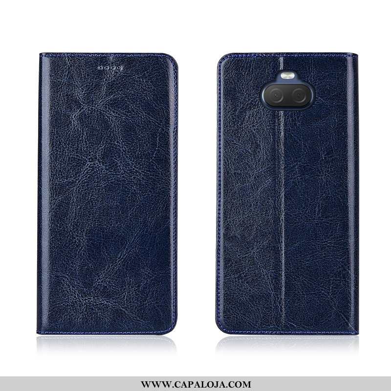 Capa Sony Xperia 10 Couro Genuíno Tigrada Capas Antiqueda Castanho, Sony Xperia 10 Couro Promoção