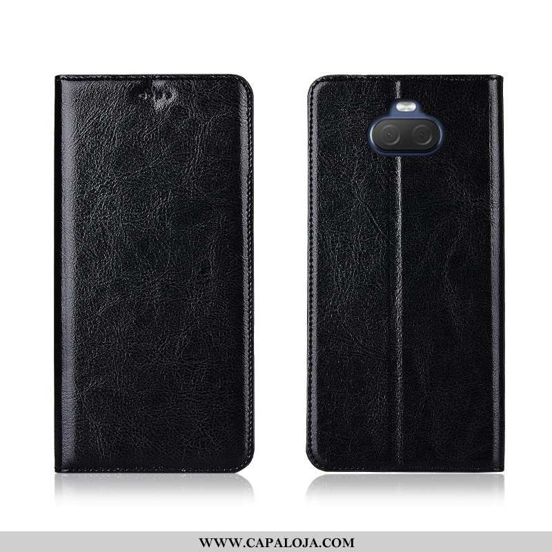 Capa Sony Xperia 10 Couro Genuíno Tigrada Capas Antiqueda Castanho, Sony Xperia 10 Couro Promoção