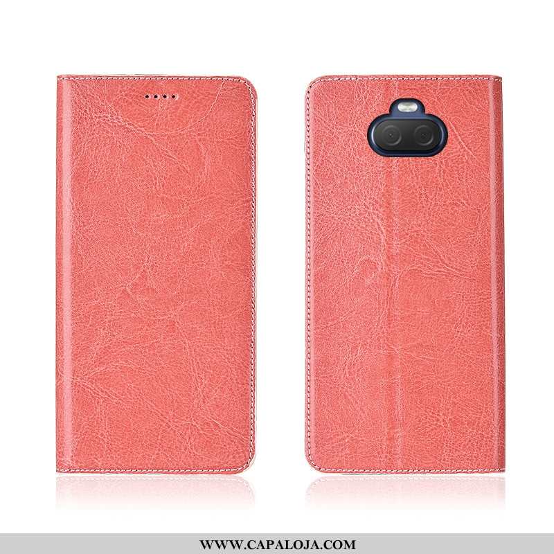 Capa Sony Xperia 10 Couro Genuíno Tigrada Capas Antiqueda Castanho, Sony Xperia 10 Couro Promoção