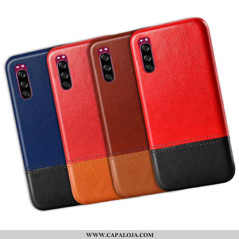 Capa Sony Xperia 10 Ii Couro Resistente Telemóvel Capas Vermelho, Sony Xperia 10 Ii Protetoras Venda